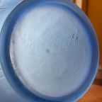 Art Deco 1930 Vaas Etaleune Paris Blauw Frans thumbnail 7