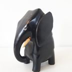 Antieke Houten Olifant Hangpot Hangbakje thumbnail 2