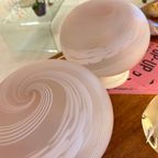 Set Of Pink Swirly Murano Glass Table Lights thumbnail 7