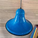 Vintage Trompetvormige Lamp Blauw Retro thumbnail 3