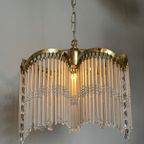 3 Bogen Art Deco Stijl Hanglamp Staafjes Kroonluchter 80’S thumbnail 4