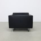 Lounge Chair In Leather And Chrome By Molinari, 1990S thumbnail 5