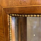 Ovale Vitrinekast Met Bol Glas, Messing Klauwpoten, 150 Cm Hoog thumbnail 12