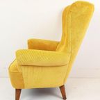 Vintage Artifort Theo Ruth Fauteuil Geel Nieuw Gestoffeerd thumbnail 9
