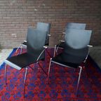 Set 4 Eetkamerstoelen Stapelbaar Houten Stoelen Design thumbnail 8