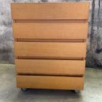 Scandinavisch Design Beukenhouten Ladekast , Jaren 70 |Commode thumbnail 2