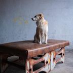 Pair Of Industrial Steel Leather Benches thumbnail 5