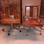 2 Mahonie Bureaustoelen thumbnail 2