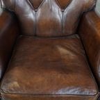 Royale, Zeer Comfortabele En Tijdloze Schapenleren Fauteuil In Een Prachtige Donkere Warme Kleur thumbnail 12