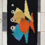 Wall Rug With Fish Decor 1960 100% Wool Old Store Stock thumbnail 11