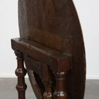 Waanzinnige En Unieke Vroeg 17e -eeuwse Antieke Klaptafel/bijzettafel Met Een Prachtig Patina thumbnail 3