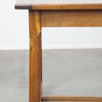 Prachtige Antieke Franse Boeren Eettafel Van Eikenhout Met 2 Lades En Originele Details thumbnail 13