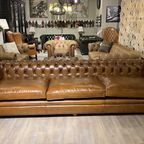 Waanzinnige Xxl Kingsize Chesterfield Rossendale 5 / 6 Zits Bank In Handwash Leder thumbnail 2