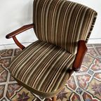 Vintage Gestreepte Fauteuil thumbnail 2