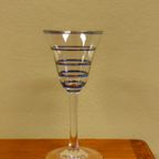 Vintage Borrelglazen Borrelglaasjes Cocktailglazen Glazen Blauw Zilver thumbnail 7