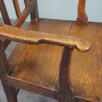 Prachtige Antieke Engelse Begin 19E Eeuw Side Chair Met Armleunigen thumbnail 10