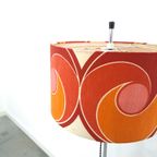 Jaren 70 Vloerlamp Met Gekleurde Kap En Fineer Voet thumbnail 9