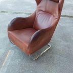 'Joly' Design Leren Fauteuil, Wittmann. Cognac thumbnail 11