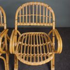 Prachtige Set Van 2 Rotan Fauteuils/ Lounge Chairs Met Armleuningen thumbnail 9