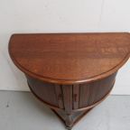 Eiken Halve Maan Tafel Met Rolluik thumbnail 4