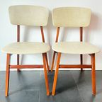 Vintage Stoelen Simpla-lux - Set Van 2- Nederlands Ontwerp - Hout, Kunstleer - Jaren 60/70 thumbnail 5