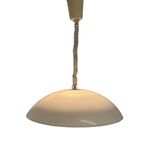 Harco Loor Design - Dome Shaped Hanging Pedant - White Plastic - Mounted On An Adjustable Rollyco thumbnail 2