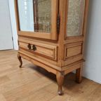 Antieke Vintage Houten Vitrinekast Wandkast Servieskast Kast thumbnail 11