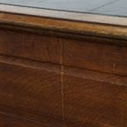 Klassiek En Functioneel Groot Antiek Bureau/ Partner Desk In Engelse Stijl thumbnail 14