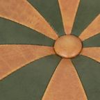 Ronde Vintage Poef Groen Bruin Tweekleurig Skai Sixties thumbnail 10