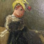 Lilian Adcock (1944) "Poppen". Olieverf Op Paneel thumbnail 11