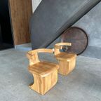 Massief Houten S Shape Stoel (meerdere Stuks In Stock) thumbnail 4