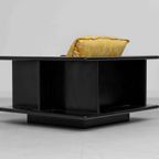 Italiaanse Mid-century Lounge Fauteuil In Zwart Hout En Gele Stof Door Carlo Bartoli thumbnail 5