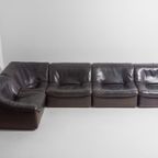 Modulaire Mid Century Lederen Bank Van De Sede (ds 46), Zwitserland 1970 thumbnail 5