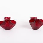 Pair Of Art Glass Vases ‘reffla’ By Carl Arthur Percy For Gullaskruf, Sweden 1950’s thumbnail 3