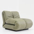 Pagru Leather Lounge Chair Claudio Vagnoni 1P Italy 1971 thumbnail 3