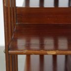 Zeer Mooie Grote Antieke Houten Engelse Boekenmolen Met Een Cast Iron Base thumbnail 4