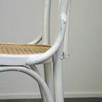 Wit Geschilderde Originele Antieke Thonet Stoel Model Nr. 18 thumbnail 2