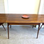 Prachtige Retro Vintage Uitschuifbare Tafel Met 5 Vintage Stoelen thumbnail 6