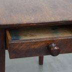 Leuke En Praktische Engelse Antieke Pembroke/ Side Table/ Eettafeltje Van Eikenhout thumbnail 11