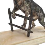 Antiek Frans Beeld Van Een Bulldog Charles Valton thumbnail 4