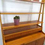 Teak Fineer Kast Uit Zweden Met Lades, Legplank En Uitschuifbare Plank thumbnail 14