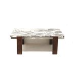 Grote Vintage Brutalist Marmeren Salontafel Gemaakt In De Jaren ’70 thumbnail 3