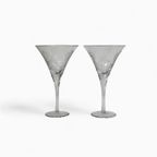 Martini-, Cocktail Glas Op Voet Helder Glas thumbnail 3