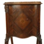Antieke Gebombeerde Nachtkast Marmer Louis Xv Eind 19De Eeuw thumbnail 18