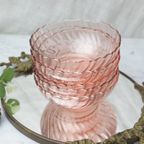 Set Van 5 Rosaline Swirl Arcoroc France Roze Schaaltjes Persglas | Kerst thumbnail 4