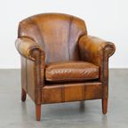 Stoere, Mooie En Comfortabele Rundleren Fauteuil/Armchair Met Diepe Warme Kleuren Een Prachtig Pa thumbnail 2