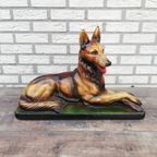 Gipsen Beeld Herdershond 1940'S thumbnail 2