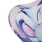 Vintage Murano Schaal Fruitschaal Blauw Paars Glas Sixties thumbnail 8