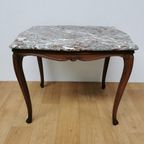 Vintage Queen Ann Salontafel Koffietafel Met Marmer Blad 21 thumbnail 4