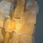 Set Van 2 Capiz Schelpen Hanglamp Lampen Schelp Parelmoer Bamboe Frame Wit Bedrading thumbnail 7